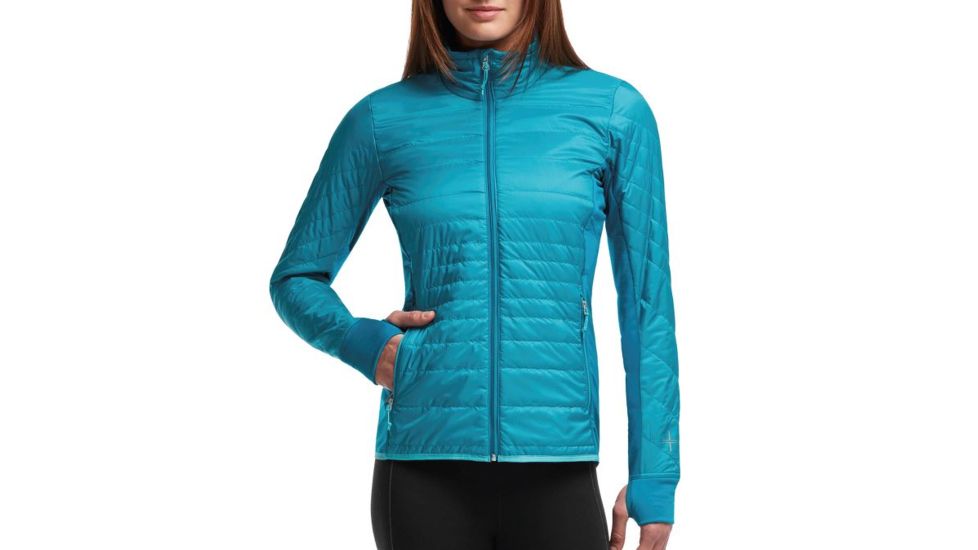 Helix Long Sleeve Zip Jacket - Womens-Alpine/Aquamarine-X-Small