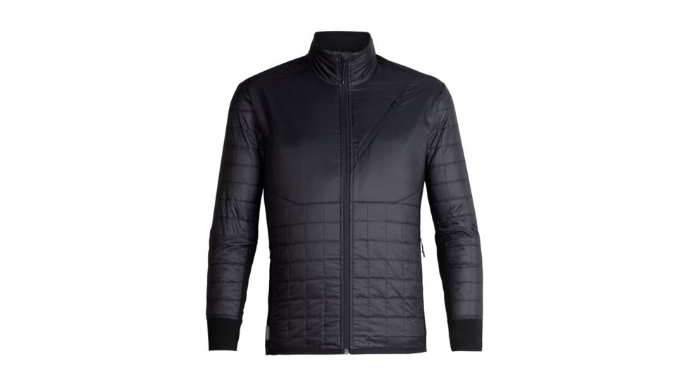 Icebreaker Helix Long Sleeve Zip - Mens, Black/Jet Heather, Large, 103431-005-L