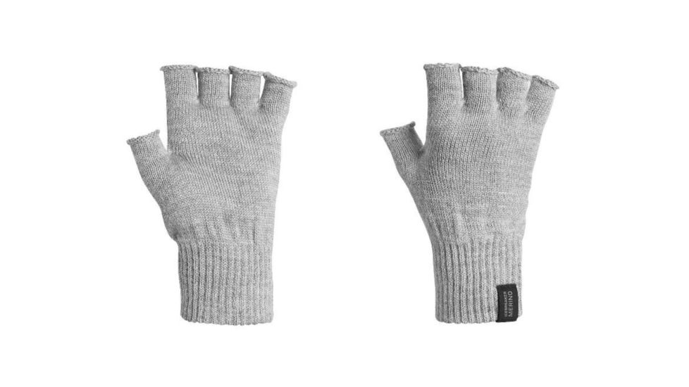 Icebreaker Highline Fingerless Gloves-Metro Heather-Medium