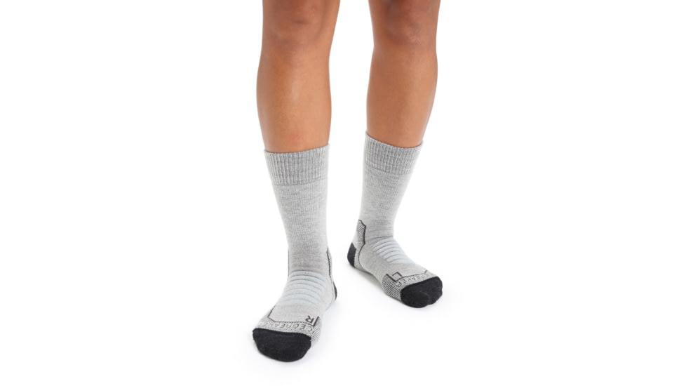 Icebreaker Hike+ Heavy Crew Socks - Womens, Blizzard Heather, Medium, IB105100017M