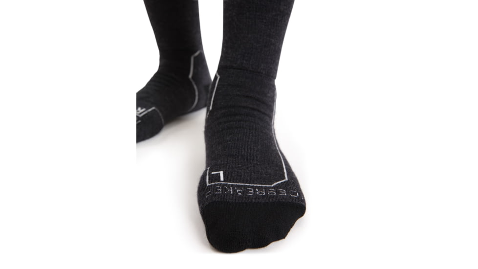 Icebreaker Hike+ Heavy Crew Socks - Womens, Jet Heather, Small, IB105100002S