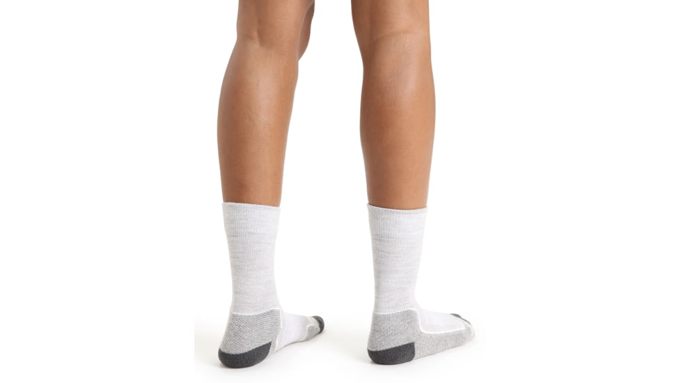 Icebreaker Hike+ Light Crew Socks - Womens, Blizzard Heather, Large, IB105099017L