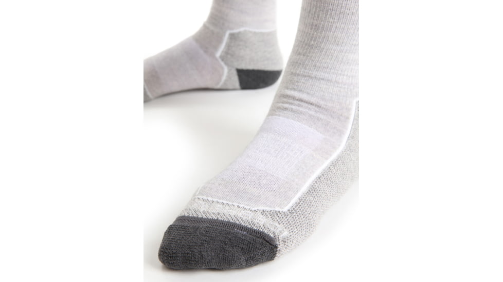 Icebreaker Hike+ Light Crew Socks - Womens, Blizzard Heather, Large, IB105099017L