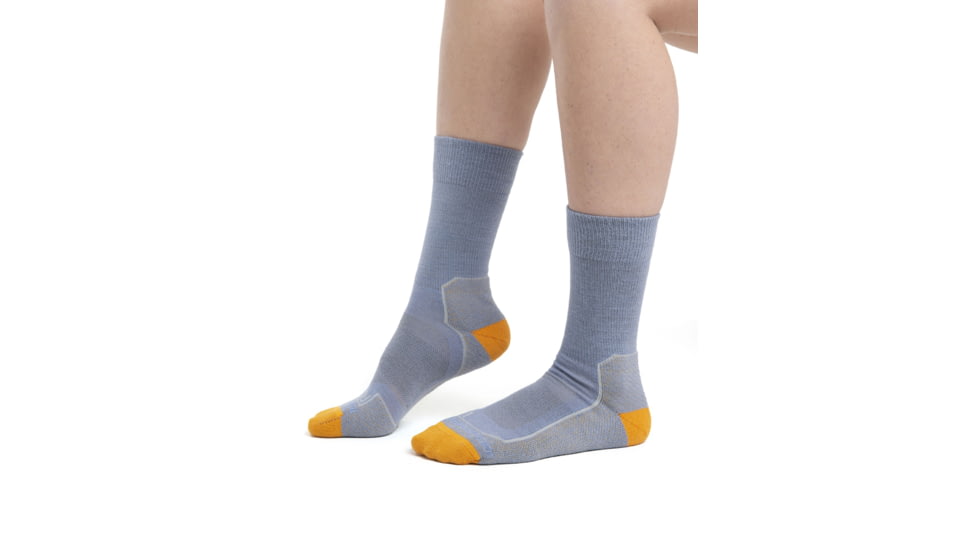 Icebreaker Hike+ Light Crew Socks - Womens, Kyanite/Solar/Ether, Medium, IB105099976M