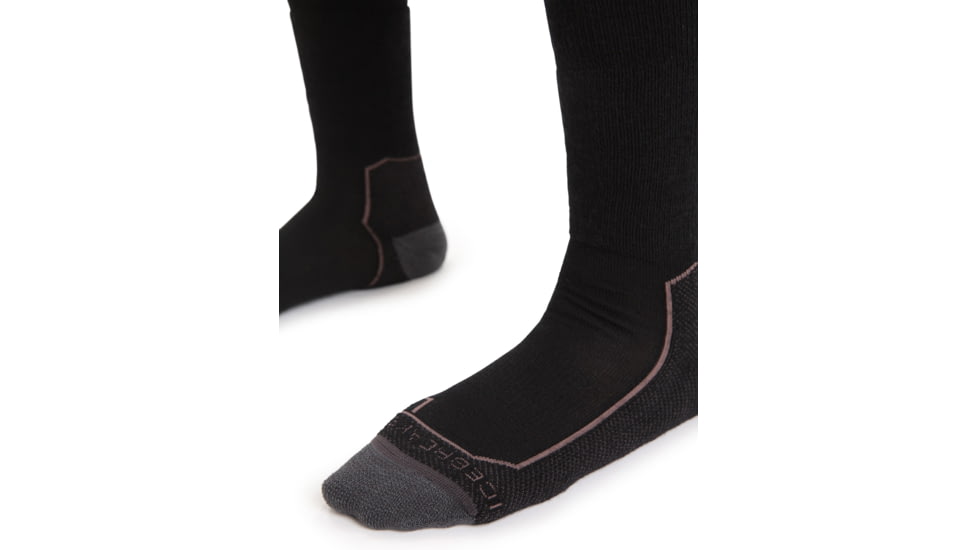 Icebreaker Hike+ Light Medium Crew Socks - Women's, Black/Monsoon/Mink, Small, IB105097272S