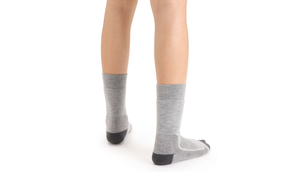 Icebreaker Hike+ Light Medium Crew Socks - Women's, Blizzard Heather, Small, IB105097017S