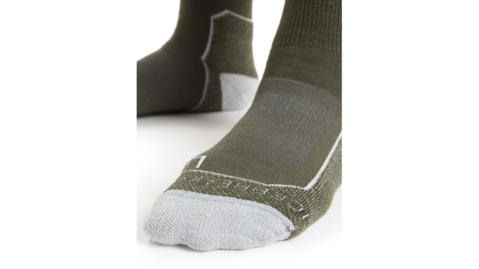 Icebreaker Hike+ Light Mini Socks - Womens, Loden/Blizzard Heather/Snow, Medium, IB105098371M