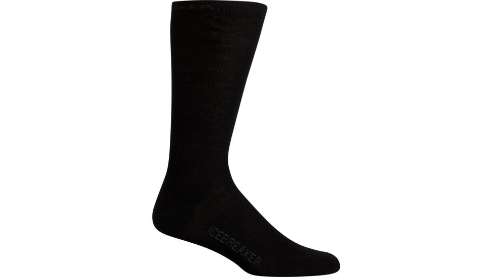 Icebreaker Hike Liner Crew Sock - Mens-Black-Medium