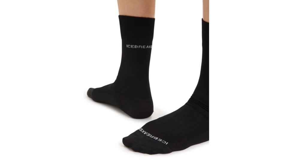 Icebreaker Hike Liner Crew Socks - Womens, Black, Small, IB103954001S