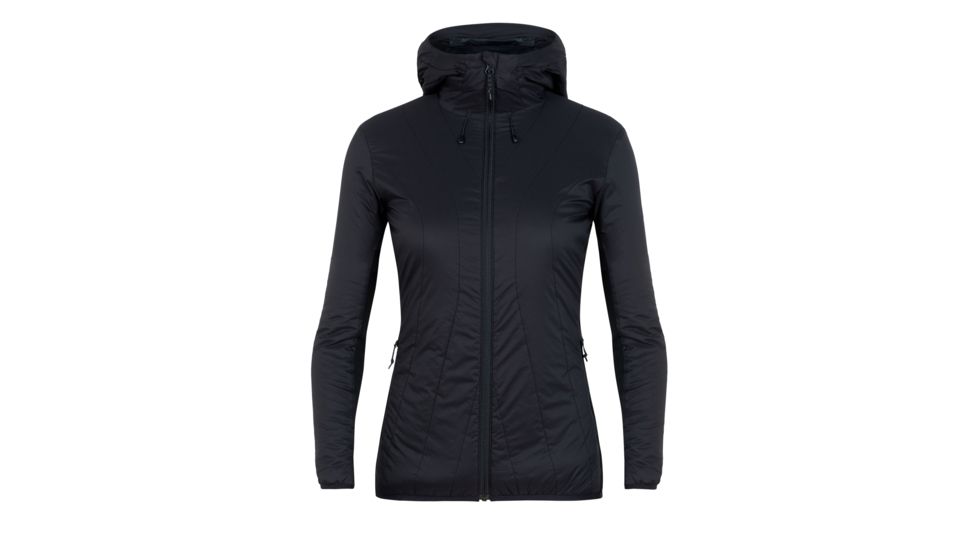 Icebreaker Hyperia Lite Hybrid Hooded Jacket - Womens, Black, Medium, 104287001M