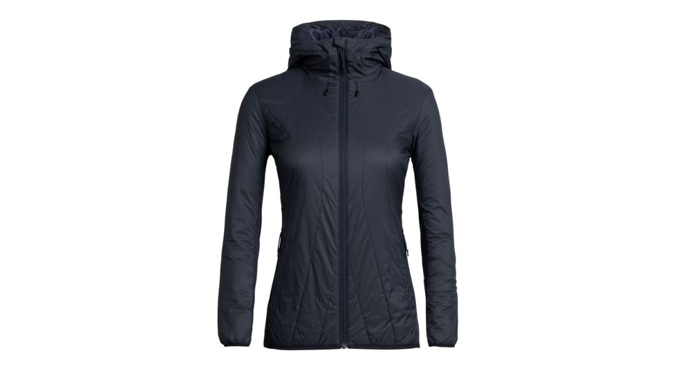 Icebreaker Hyperia Lite Hybrid Hooded Jacket - Womens, Midnight Navy, Large, 104287423L