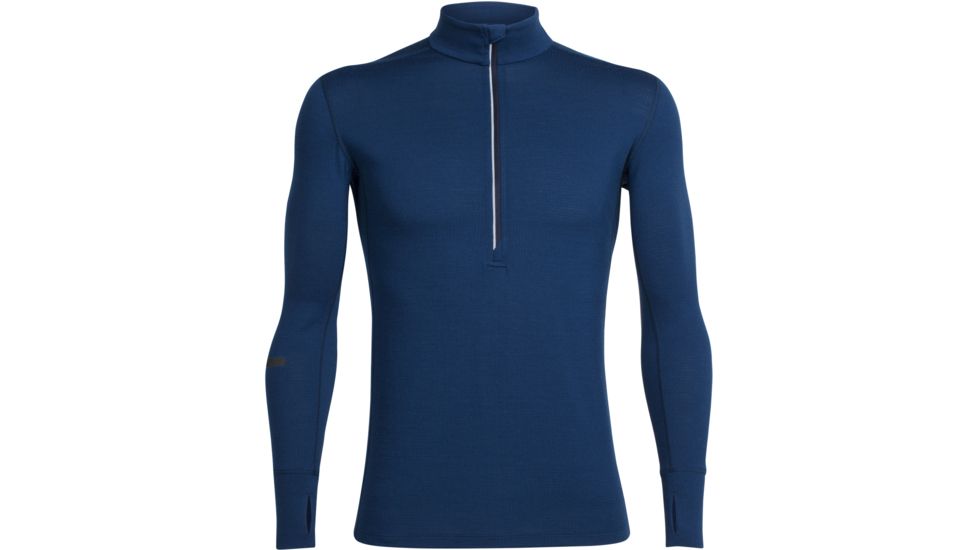 Icebreaker Incline Long Sleeve Half Zip - Men's-Largo/Midnight Navy-X-Large