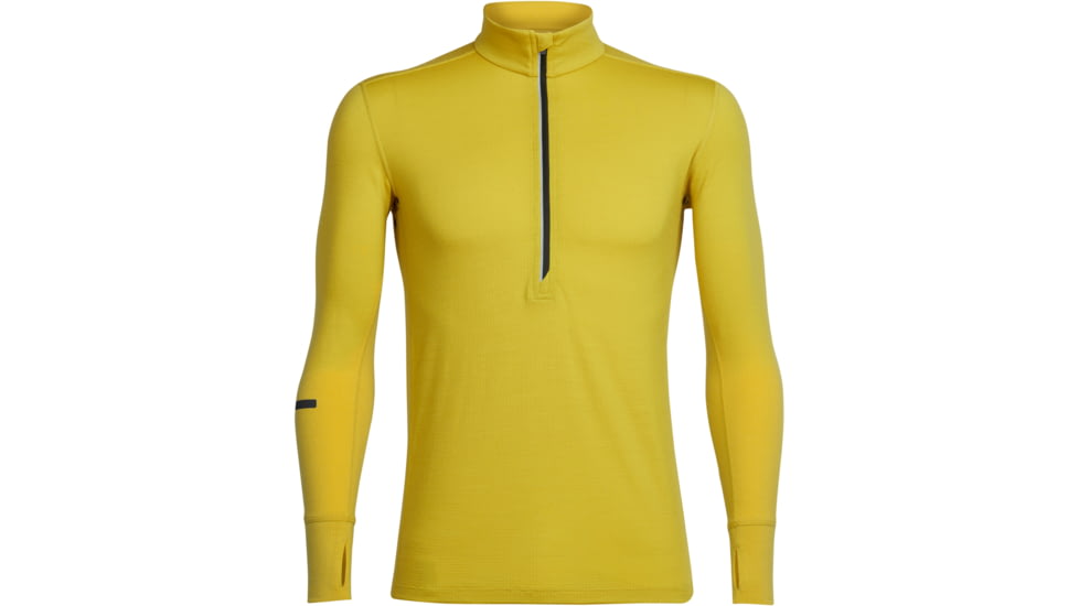 Icebreaker Incline Long Sleeve Half Zip - Men's-Sulfur/Kale-Large