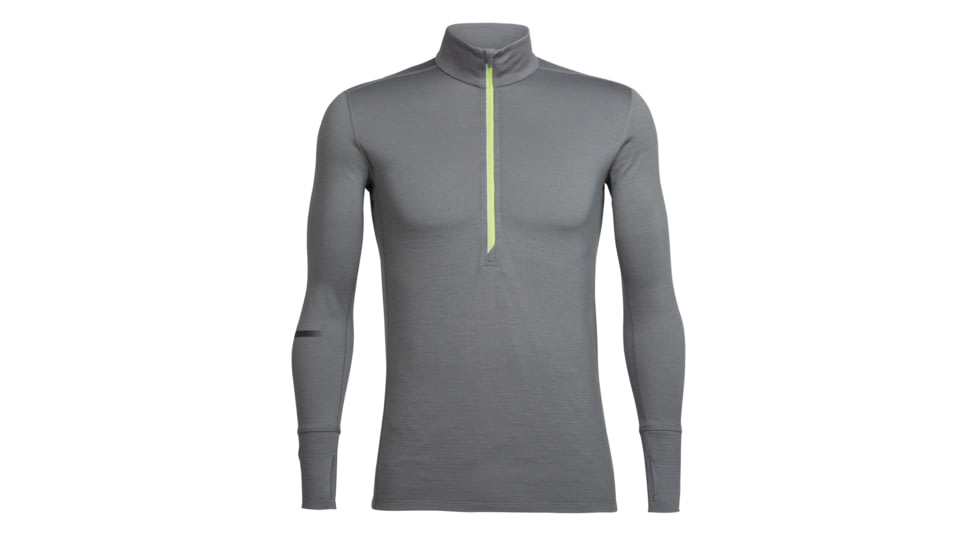 Icebreaker Incline Long Sleeve Half Zip, Metal/Citron, 3XL, 103817002XXXL