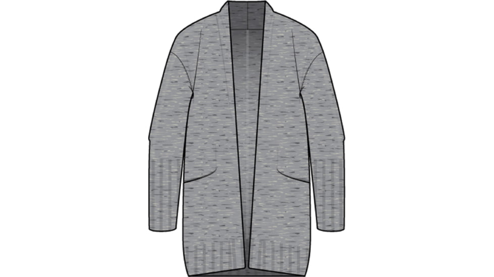 Icebreaker Iseo Long Cardigan Sweater - Women's, Metro Heather, 2XS, IB0A56TX016XSS