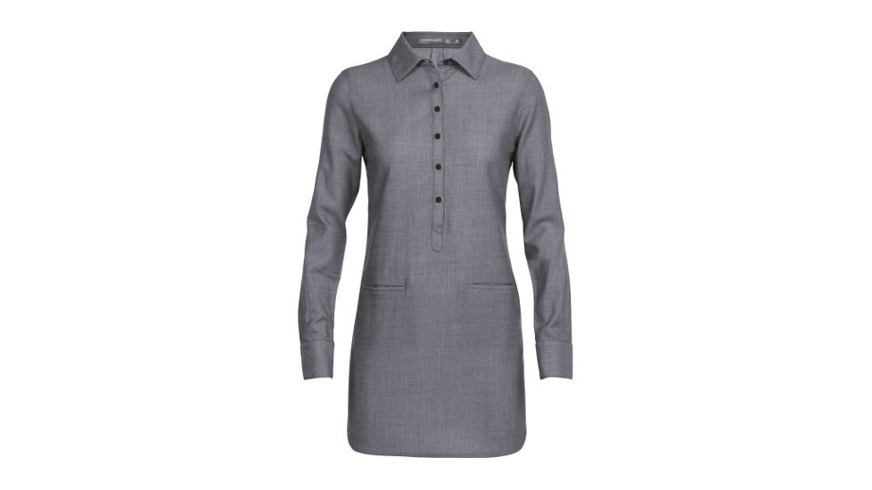 Icebreaker Kala Dress - Women's-Fathom Heather/Jet Heather-Small