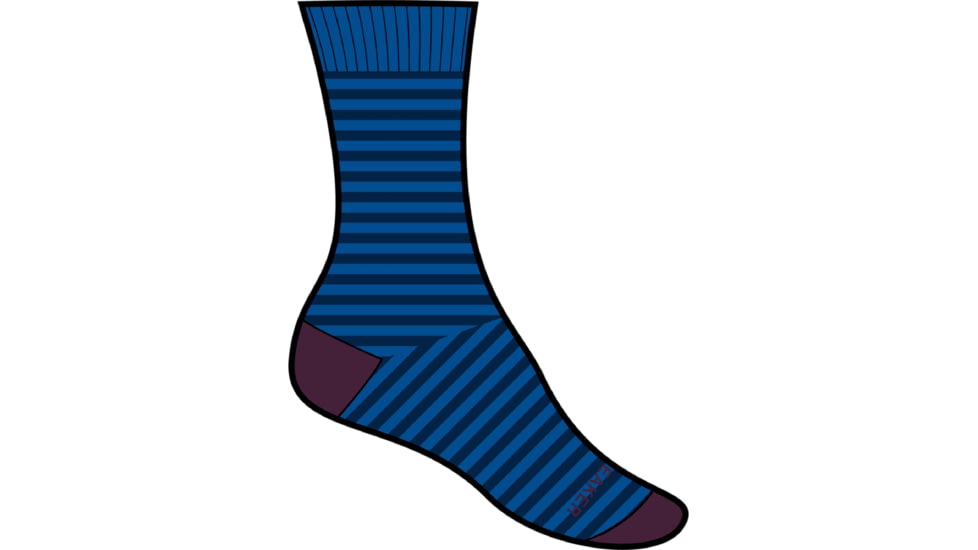 Icebreaker Lifestyle Fine Gauge Crew Stripe Socks - Mens, Lazurite/Nights/Royalna/S, Large/Extra Large, IB0A56KF959LXL