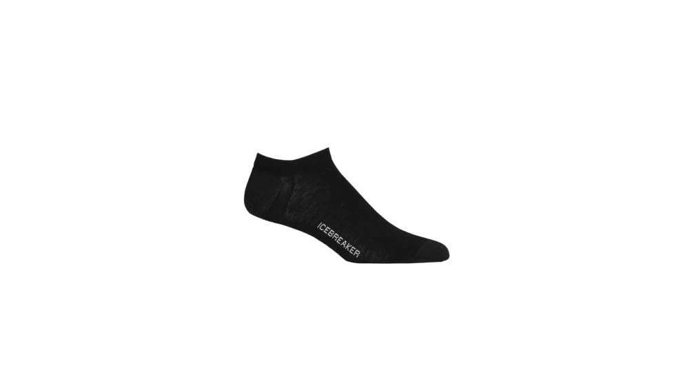 Icebreaker Lifestyle Fine Gauge No Show Socks - Men's, Black/Snow, Small, IB0A56D5A06S