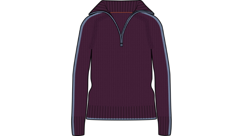 Icebreaker Lodge Long Sleeve Half Zip Sweater - Women's, Nightshade/Kyanite, Medium, IB0A56JG889M