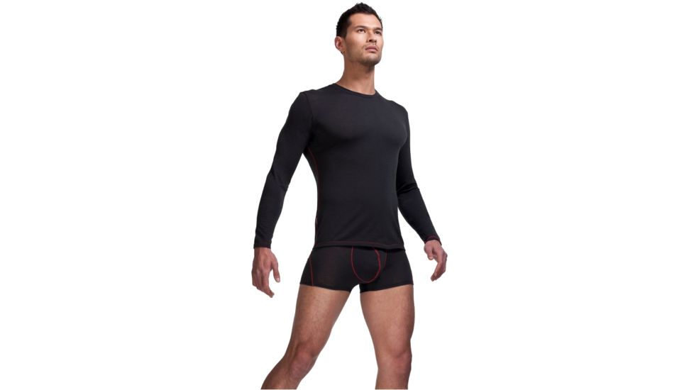 Icebreaker Long Sleeve Crewe Undergarment Clearance - Men's-Carbon-Small