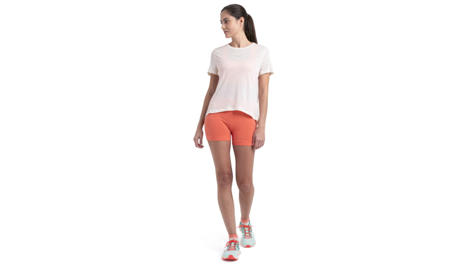 Icebreaker Merino 125 Cool-Lite Speed SS Tee - Womens, Chalk, Extra Small, IB0A56XV732XS