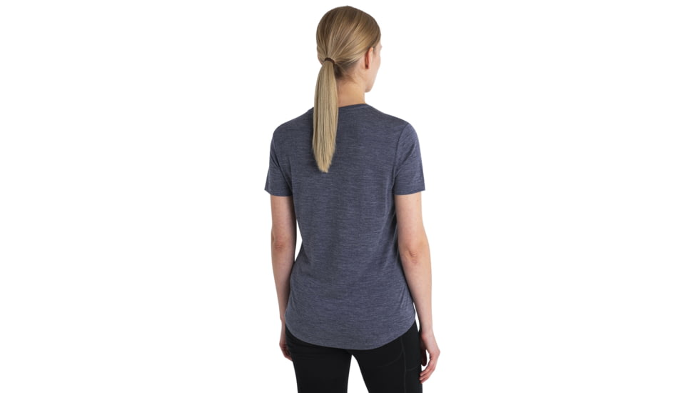 Icebreaker Merino 125 Cool-Lite Sphere III SS Tee - Womens, Midnight Navy Heather, Extra Small, IB0A56ZO440XS