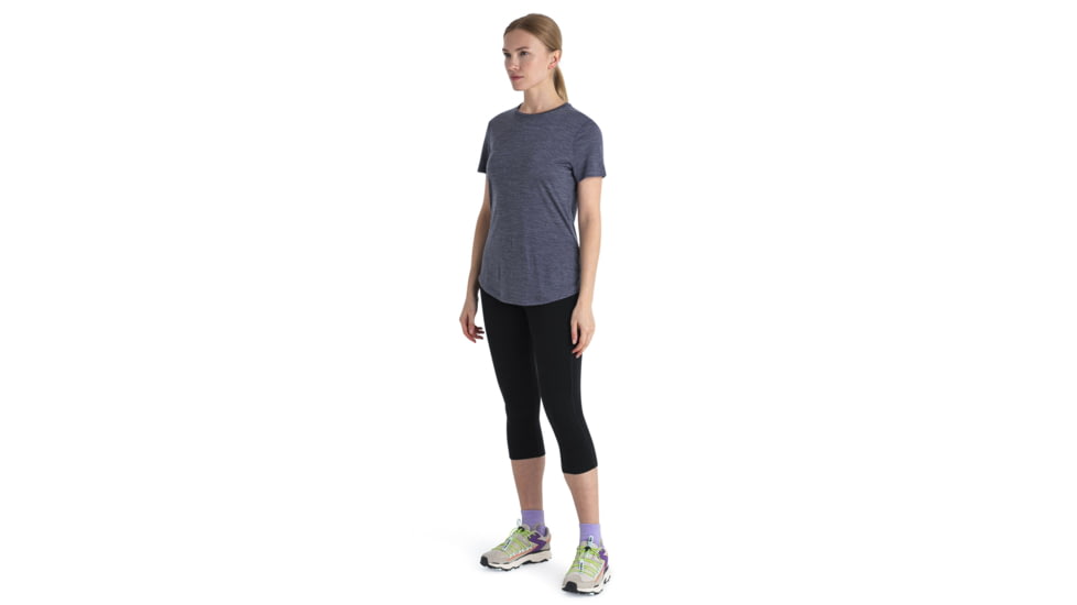 Icebreaker Merino 125 Cool-Lite Sphere III SS Tee - Womens, Midnight Navy Heather, Extra Small, IB0A56ZO440XS