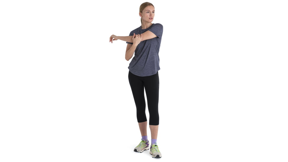 Icebreaker Merino 125 Cool-Lite Sphere III SS Tee - Womens, Midnight Navy Heather, Extra Small, IB0A56ZO440XS