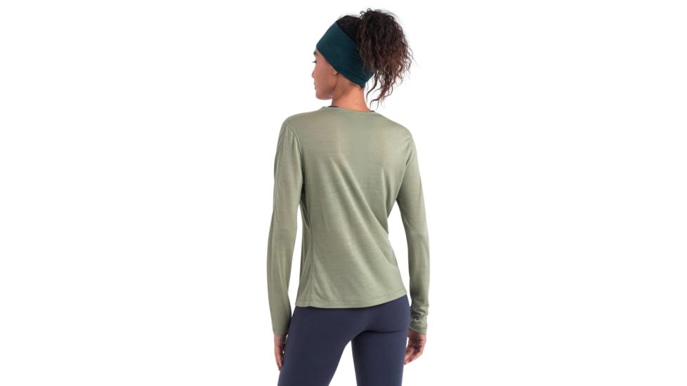 Icebreaker Merino 125 ZoneKnit Energy Wind LS Tee - Womens, Lichen, Large, IB0A56ZTA74L