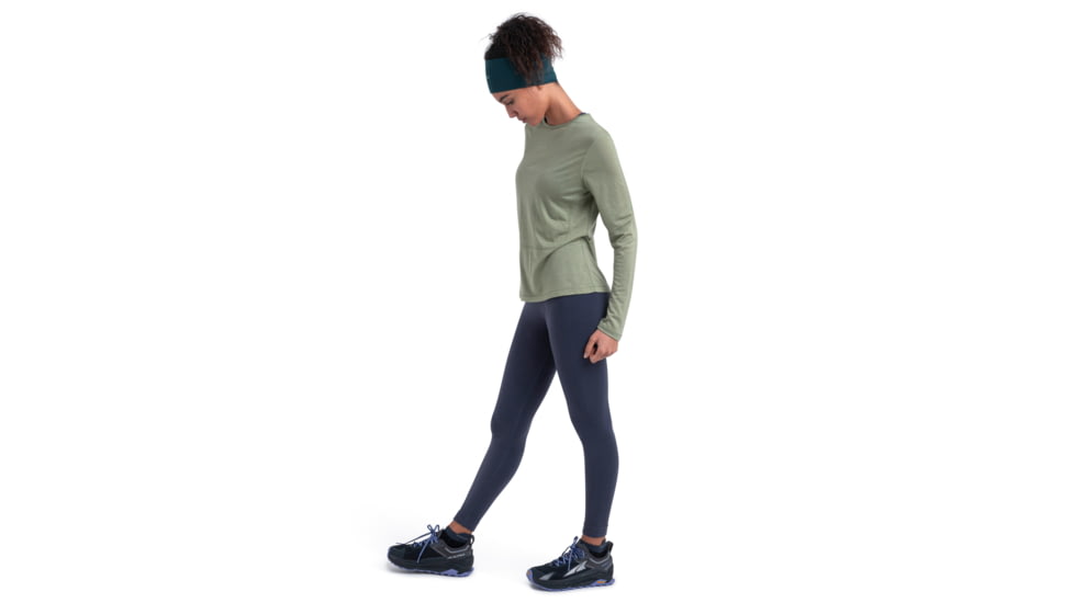Icebreaker Merino 125 ZoneKnit Energy Wind LS Tee - Womens, Lichen, Large, IB0A56ZTA74L