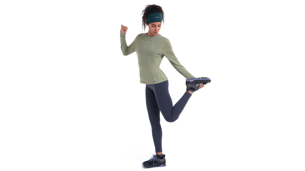 Icebreaker Merino 125 ZoneKnit Energy Wind LS Tee - Womens, Lichen, Large, IB0A56ZTA74L