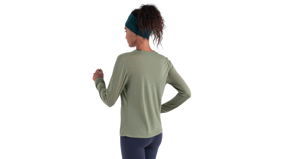 Icebreaker Merino 125 ZoneKnit Energy Wind LS Tee - Womens, Lichen, Large, IB0A56ZTA74L