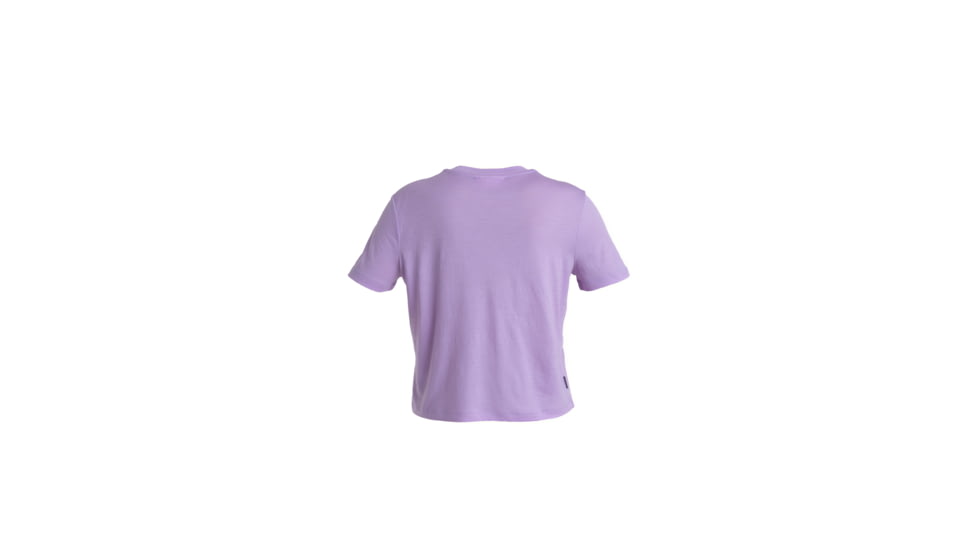 Icebreaker Merino 150 Tech Lite III SS Crop Tee - Womens, Purple Gaze, Large, IB0A56Y2736L