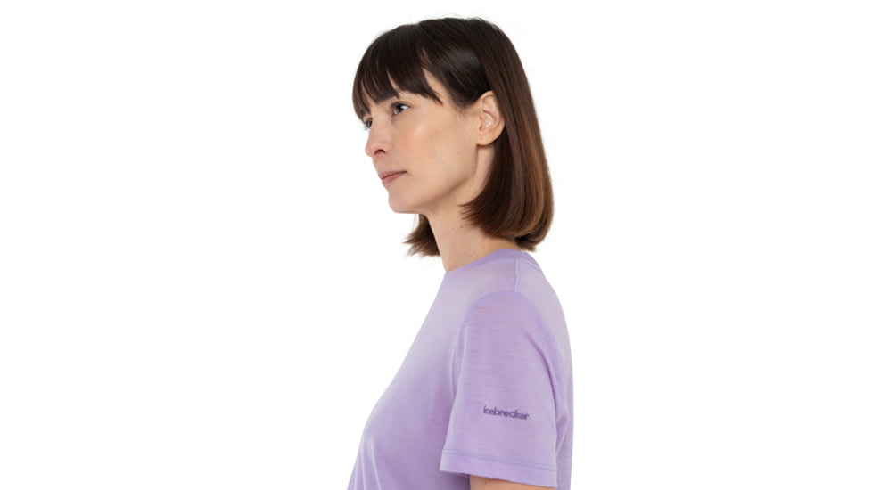 Icebreaker Merino 150 Tech Lite III SS Crop Tee - Womens, Purple Gaze, Large, IB0A56Y2736L