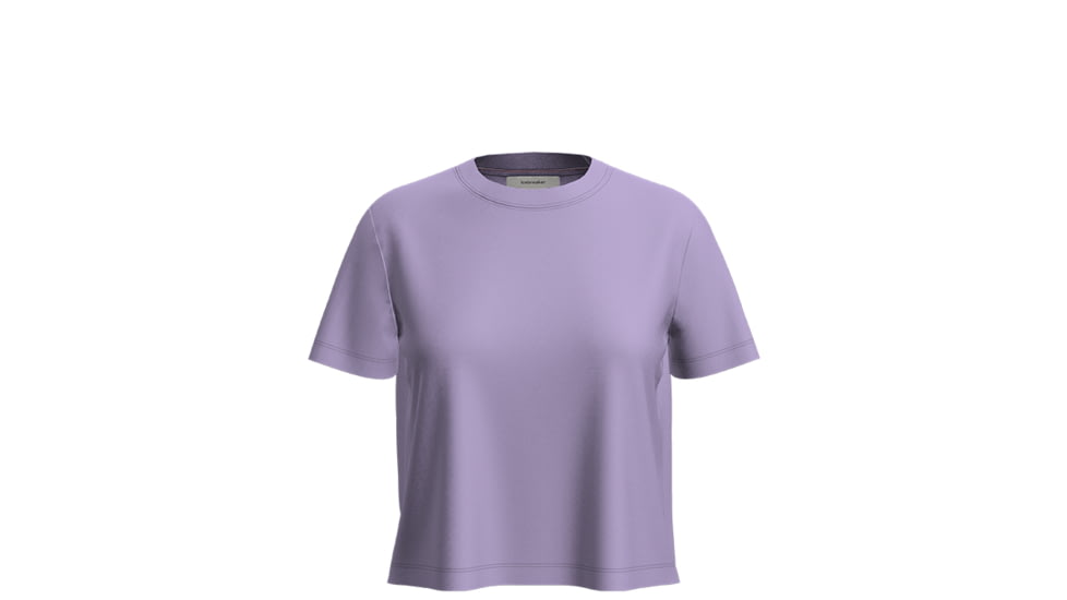 Icebreaker Merino 150 Tech Lite III SS Crop Tee - Womens, Purple Gaze, Large, IB0A56Y2736L
