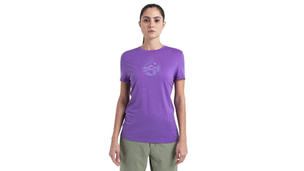 Icebreaker Merino 150 Tech Lite III SS Tee Camping Circle - Womens, Magic, Medium, IB0A56YDB73M