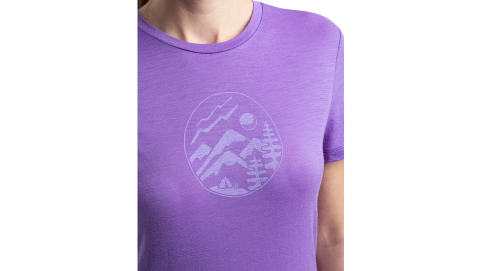 Icebreaker Merino 150 Tech Lite III SS Tee Camping Circle - Womens, Magic, Medium, IB0A56YDB73M