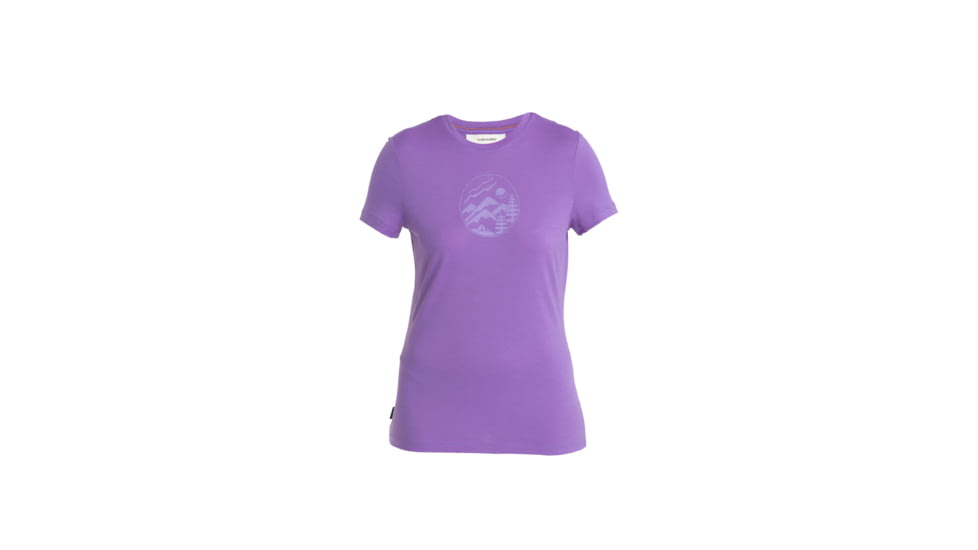 Icebreaker Merino 150 Tech Lite III SS Tee Camping Circle - Womens, Magic, Medium, IB0A56YDB73M