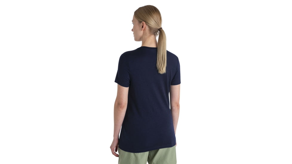 Icebreaker Merino 150 Tech Lite III SS Tee Hike Path - Womens, Midnight Navy, Large, IB0A56YJ401L