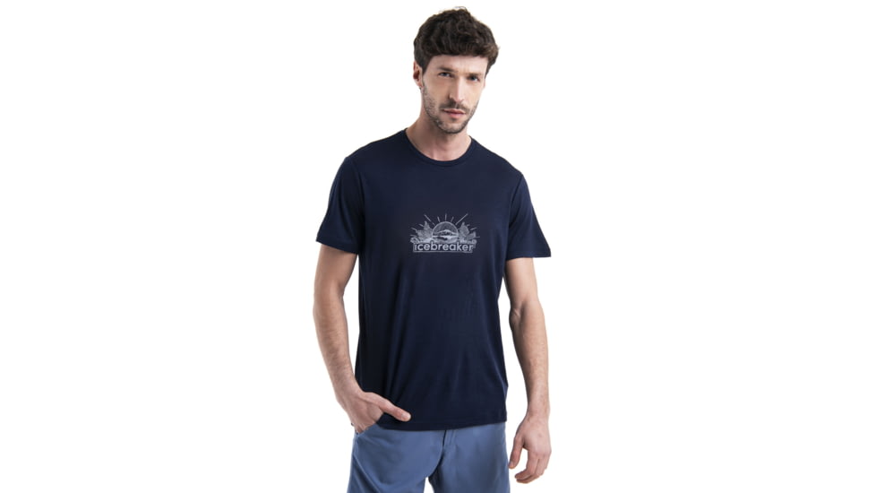 Icebreaker Merino 150 Tech Lite III SS Tee IB Grown Naturally - Mens, Midnight Navy, Extra Large, IB0A56WY401XL