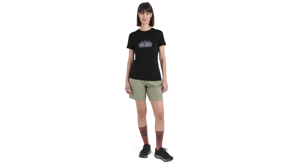 Icebreaker Merino 150 Tech Lite III SS Tee IB Grown Naturally - Womens, Black, Large, IB0A56YF001L