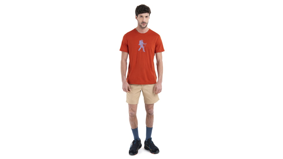 Icebreaker Merino 150 Tech Lite III SS Tee Trail Hiker - Mens, Molten, Large, IB0A56WZA84L