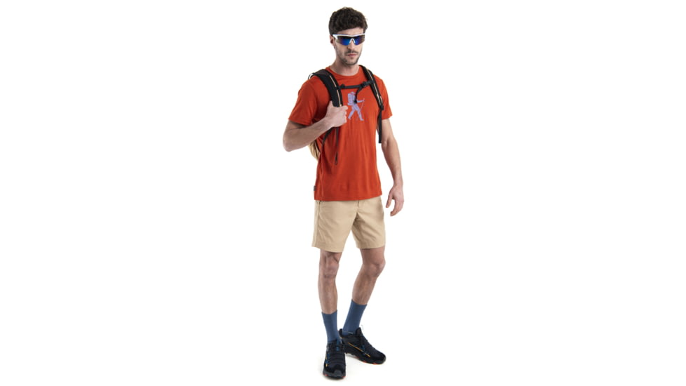 Icebreaker Merino 150 Tech Lite III SS Tee Trail Hiker - Mens, Molten, Large, IB0A56WZA84L