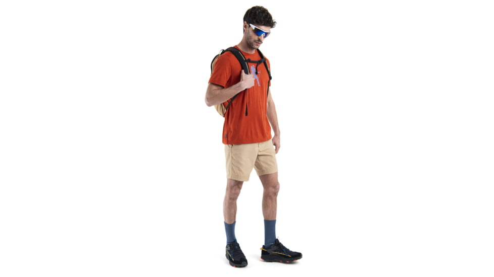 Icebreaker Merino 150 Tech Lite III SS Tee Trail Hiker - Mens, Molten, Large, IB0A56WZA84L