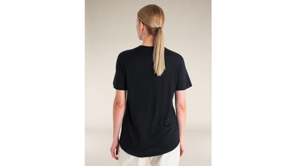 Icebreaker Merino 150 Tech Lite SS Relaxed T-Shirt - Womens, Black, Large, IB0A56XZ001L