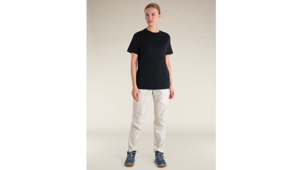 Icebreaker Merino 150 Tech Lite SS Relaxed T-Shirt - Womens, Black, Large, IB0A56XZ001L