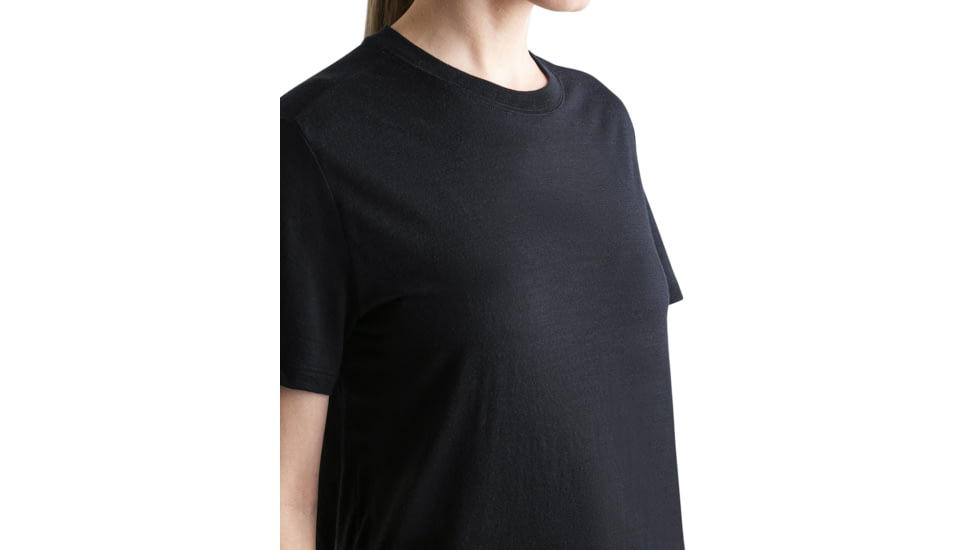 Icebreaker Merino 150 Tech Lite SS Relaxed T-Shirt - Womens, Black, Large, IB0A56XZ001L