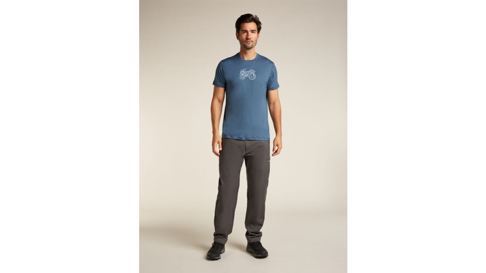 Icebreaker Merino 150 Tech Lite SS T-Shirt Adventure Ride - Men's, Dawn, Small, IB0A576IA76S