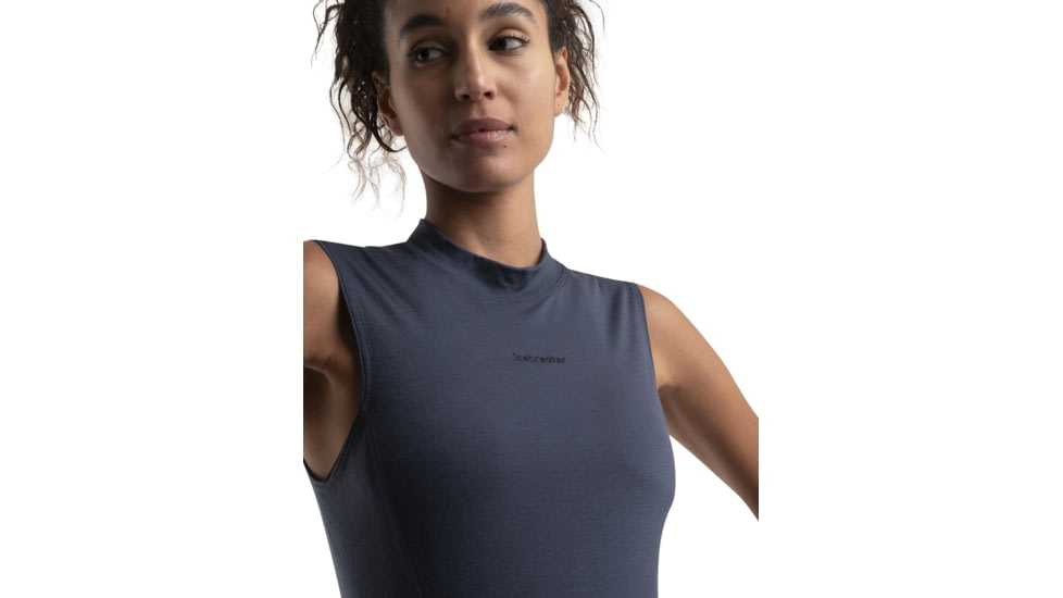 Icebreaker Merino 200 Hike Mock Neck Tank Top - Womens, Graphite, Small, IB0A56YQ884S