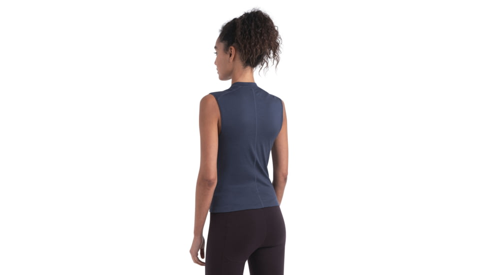 Icebreaker Merino 200 Hike Mock Neck Tank Top - Womens, Graphite, Small, IB0A56YQ884S